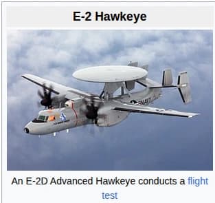 Il Northrop Grumman E-2 Hawkeye, aereo tattico USA per l’allerta precoce aviotrasportata, risulta operativo in questo momento nell’area del Golfo Persico.