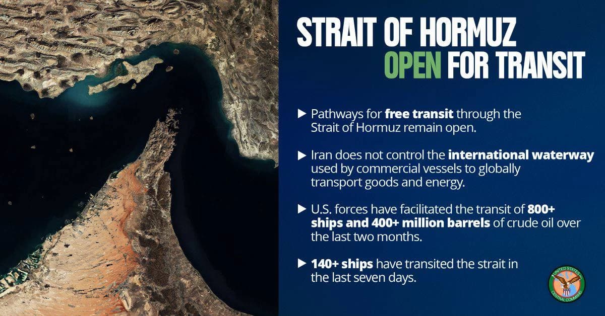 Sono stati diffusi due comunicati contrastanti: gli Stati Uniti affermano che lo Stretto di Hormuz è aperto alla navigazione, mentre le autorità iraniane dichiarano che è chiuso.